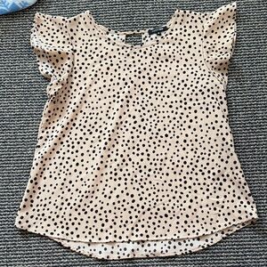 Papermoon Cream Blouse with Black Polka Dots